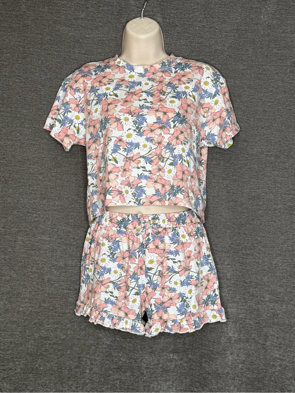 Madden Girl White Pink Blue Floral Kids Matching Set